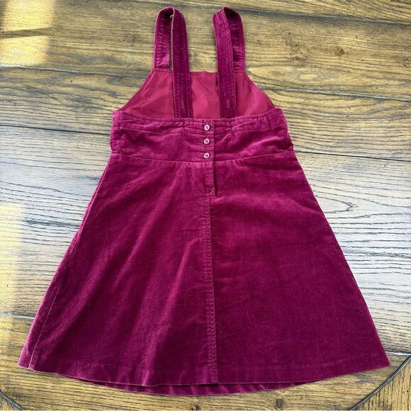 Kids Burgundy Corduroy Dress - Picture 2 of 4